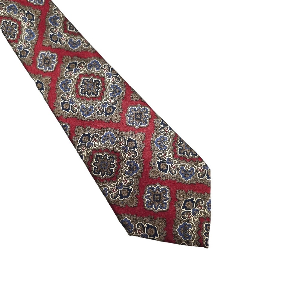Christian Dior Vintage Italian Silk Medallion Print Tie